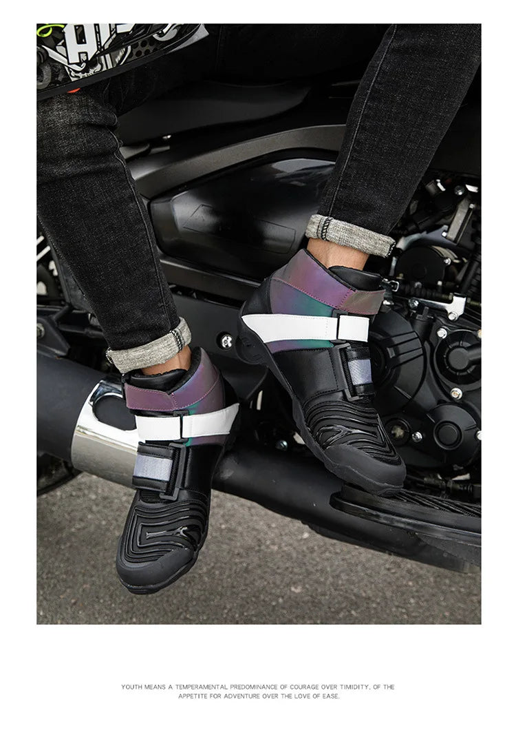 Motorcycle shoes Motorcycle riding shoes Male knight cross-country boots Racing short boots Motorcycle travel equipment