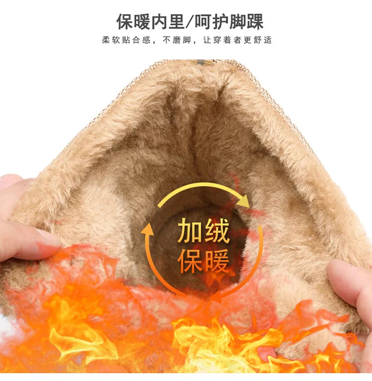 Winter Warm Men Boots Platform Boots High Top Men's Cotton Shoes Non-slip Working Ankle Boots for Men 2024 Short Plush Snow Boot