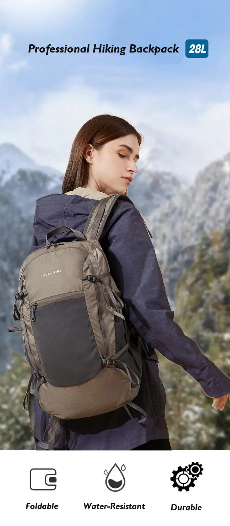 Ultra-light Folding Camping Hiking Backpack Professional Water Repellent Travel Duffle Bags Mountaineering Double Shoulder Bag