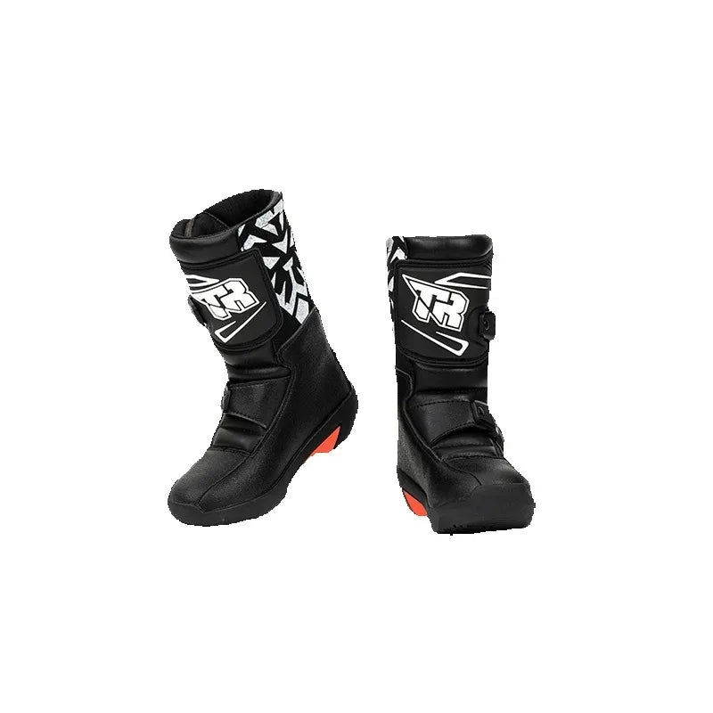 2PCS Kids Motocross Boots For Child Botas Motorcycle 4-10 Years Off Road Boots Motorcycle Mid Calf Kids Child MTB ATV