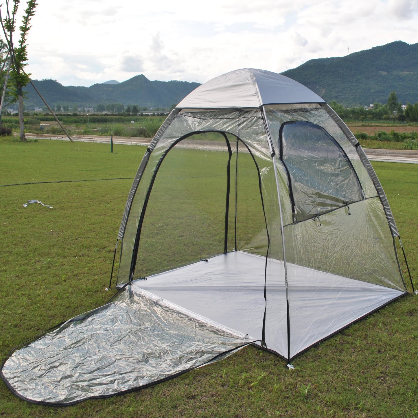 Sports Tent All Weather Clear Sport Shelter Waterproof and Windproof with Detachable Top Cover Rain Tent,PVC tent,Warm keep tent