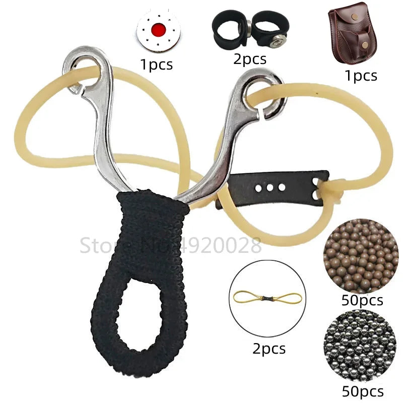 Newest Powerful Sling Shot Aluminium Alloy Slingshot  Bow Catapult Outdoor Hunting Shooting Professional Slingshot