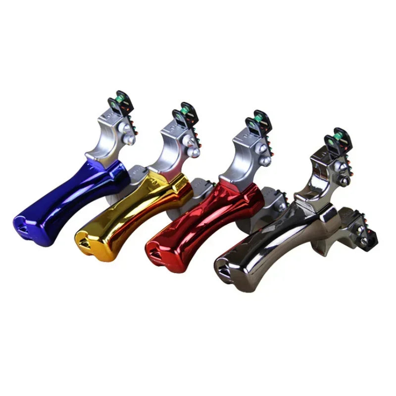 Powerful Laser Slingsshot Upgrade Outdoor Shooting Catapult Double Screw Quick Pressure Rubber Band Hunting Slingshot