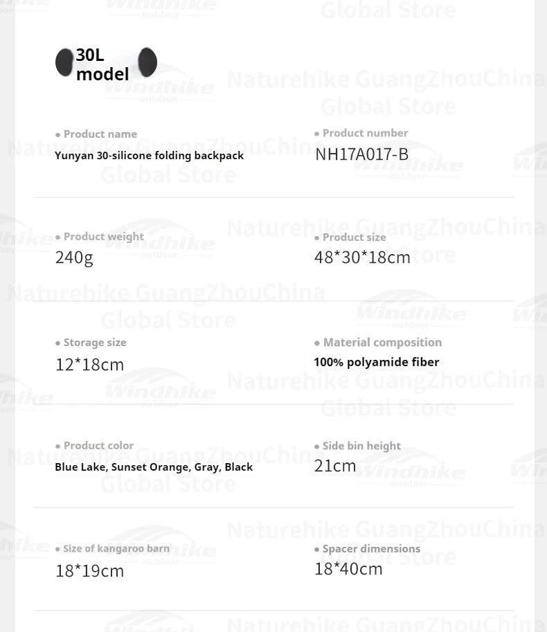 Naturehike 25L/30L Folding Backpack 30D Nylon Silicone Waterproof PU2000+ Outdoor Travel Climbing Hiking Ultralight Shoulder Bag