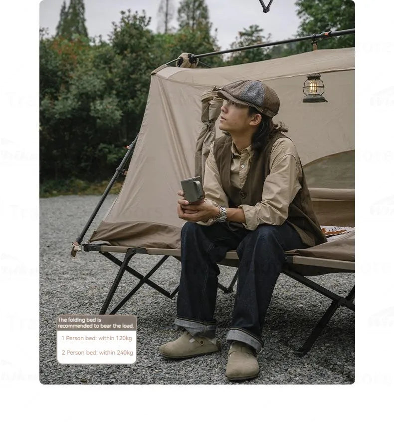 Naturehike A-Type Automatic Tent 1-2P Get Off The Ground Riverside Fishing One Touch Tent Quick Open Camping Bed Tent Waterproof