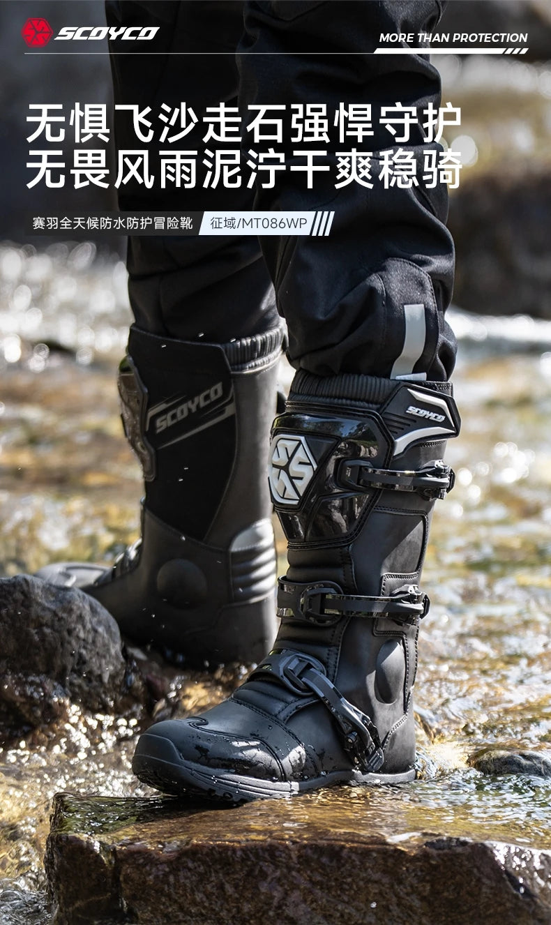 Motocross Boots Professional Protective Motorcycle Boot High-top Non-slip Racing Off-road Shoes Windproof Waterproof All Seasons