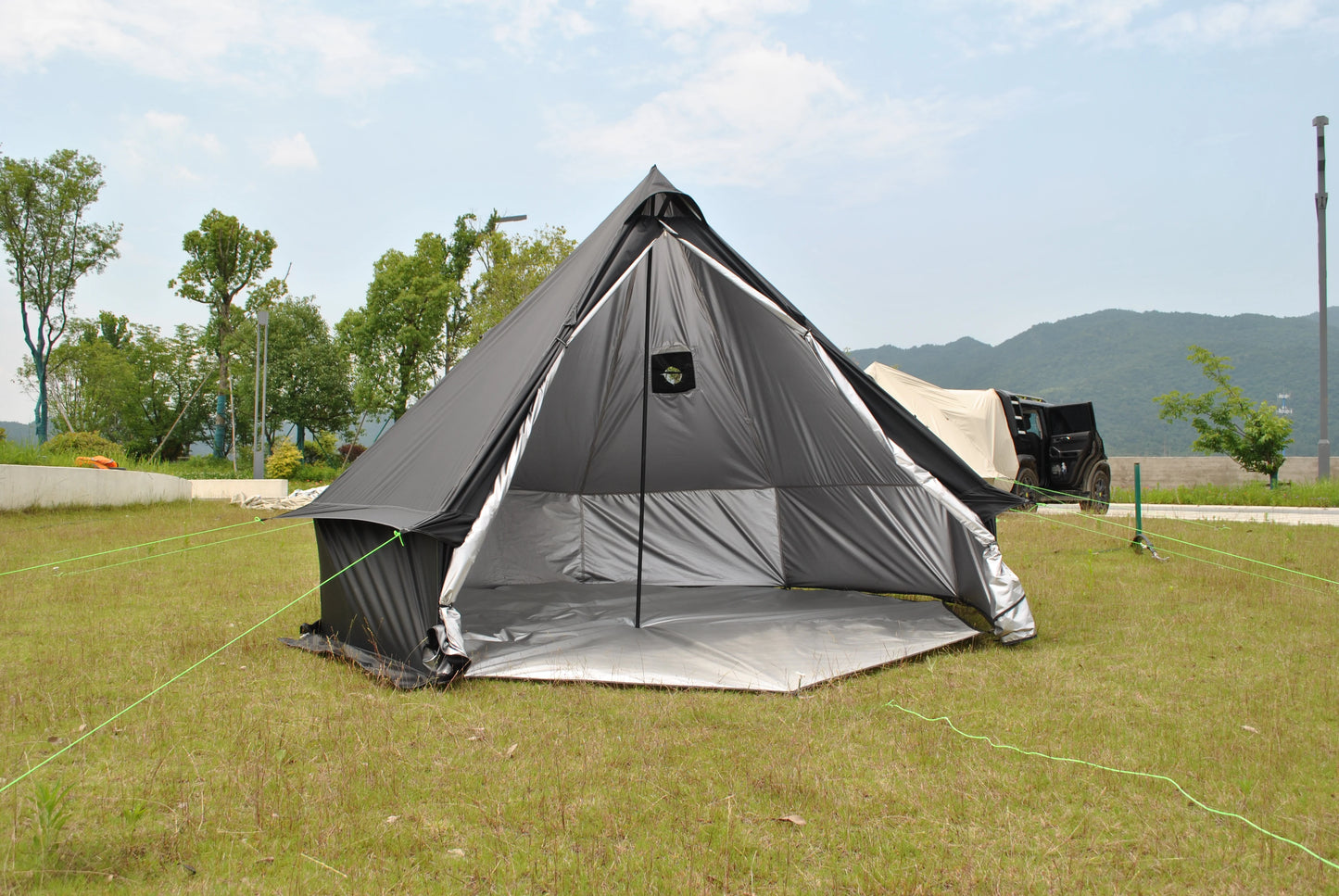 Round  Mongolian Tent for 6-8 Person,Waterproof Traditional Ethnic Design for Glamping, Outdoor Events & Family Camping