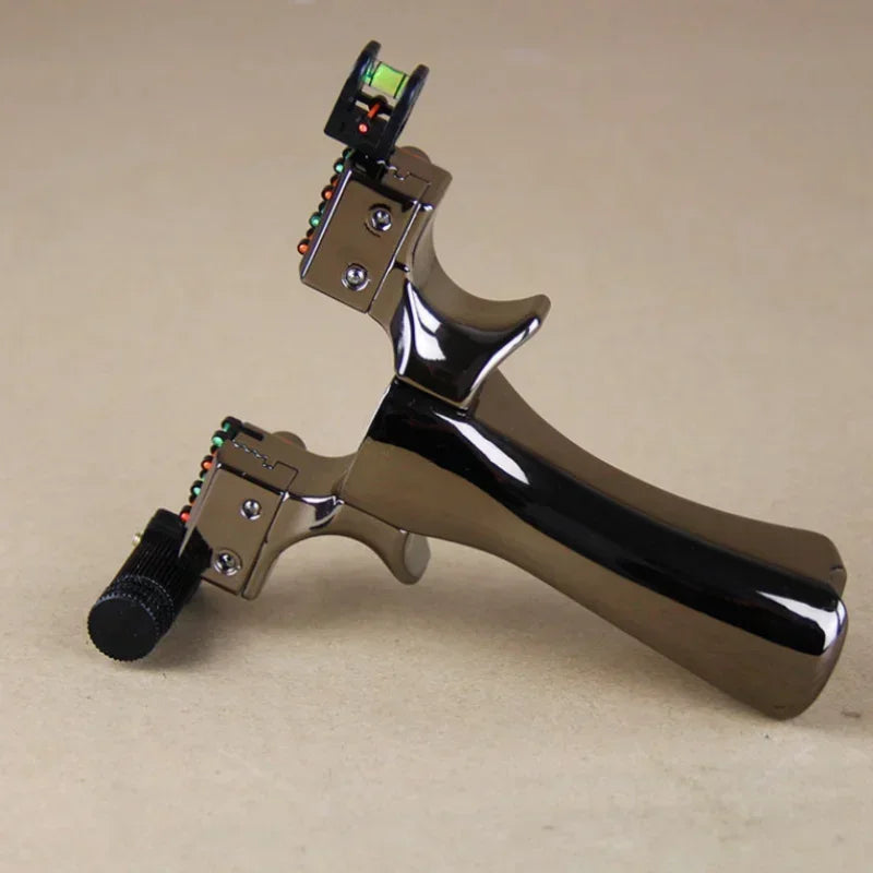 Powerful Laser Slingsshot Upgrade Outdoor Shooting Catapult Double Screw Quick Pressure Rubber Band Hunting Slingshot