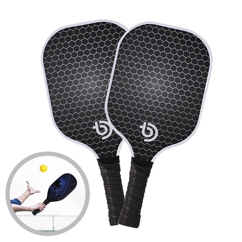 1 Set High Performance Pickleball Rackets Made Of Fiberglass And PP Honeycomb For Durability And Speed Outdoor Games Gear