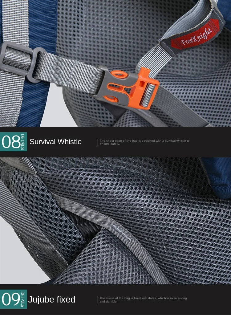 60L Large Hiking Mountaineering Backpack Climbing Hiking Backpack Camping Backpack Sport Outdoor Rucksack Bag For MEN