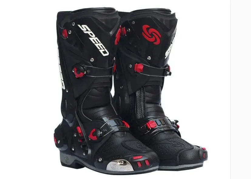 Racing riding shoes Motorcycle boots Motorcycle shoes Medium long shoes boots men