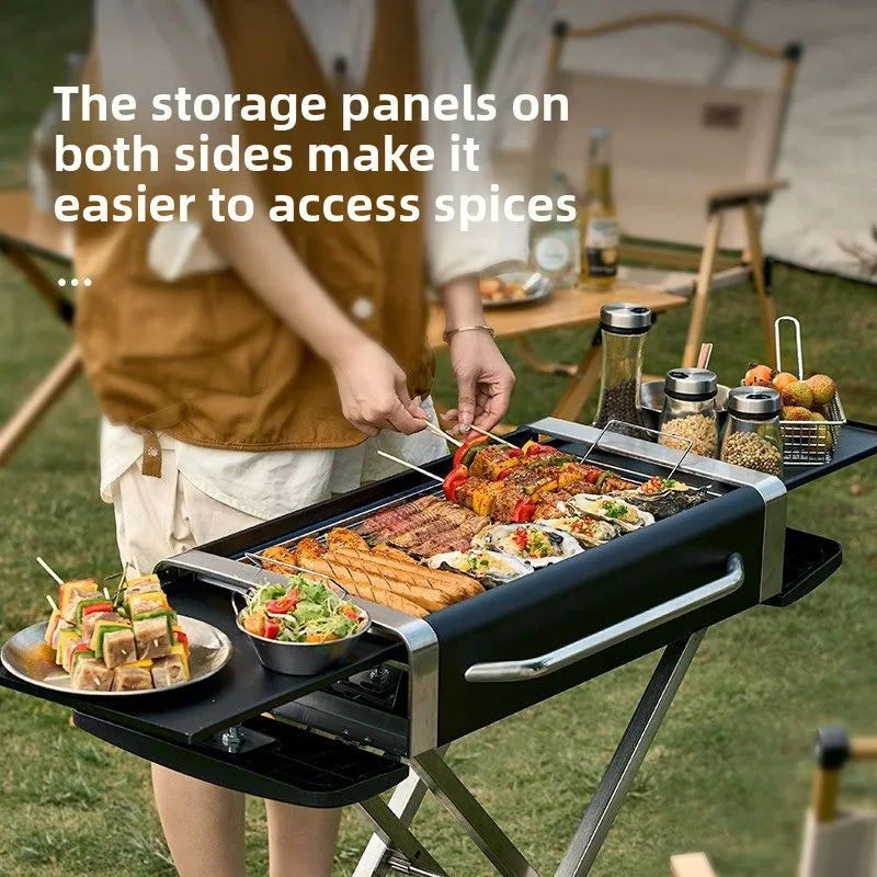Foldable Charcoal Barbecue Grill Outdoor Portable Large BBQ Stove for Home
