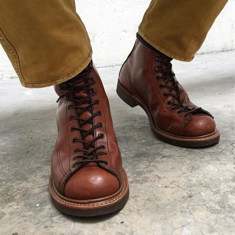 Mens British Wind Retro Boots Motorcycle Short Boots Men's Leather Boot Casual Work Shoes Men Women's Tide Chelsea Boots