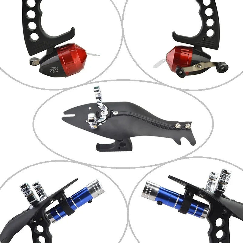 Slingshots Shooting Fishing Set Hunting Catapult Reel Darts Rubber Band Outdoor Archery Bow and Arrow Fisnhing Tool