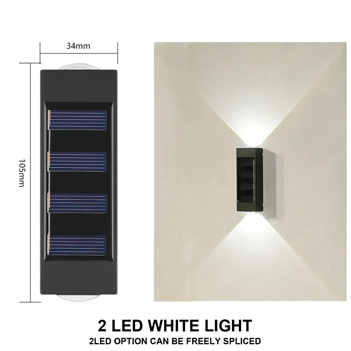 LED Solar Lights Outdoor Solar Wall Lamp Up And Down Light Illuminate for Garden Yard Street Decoration Solar Powered Light
