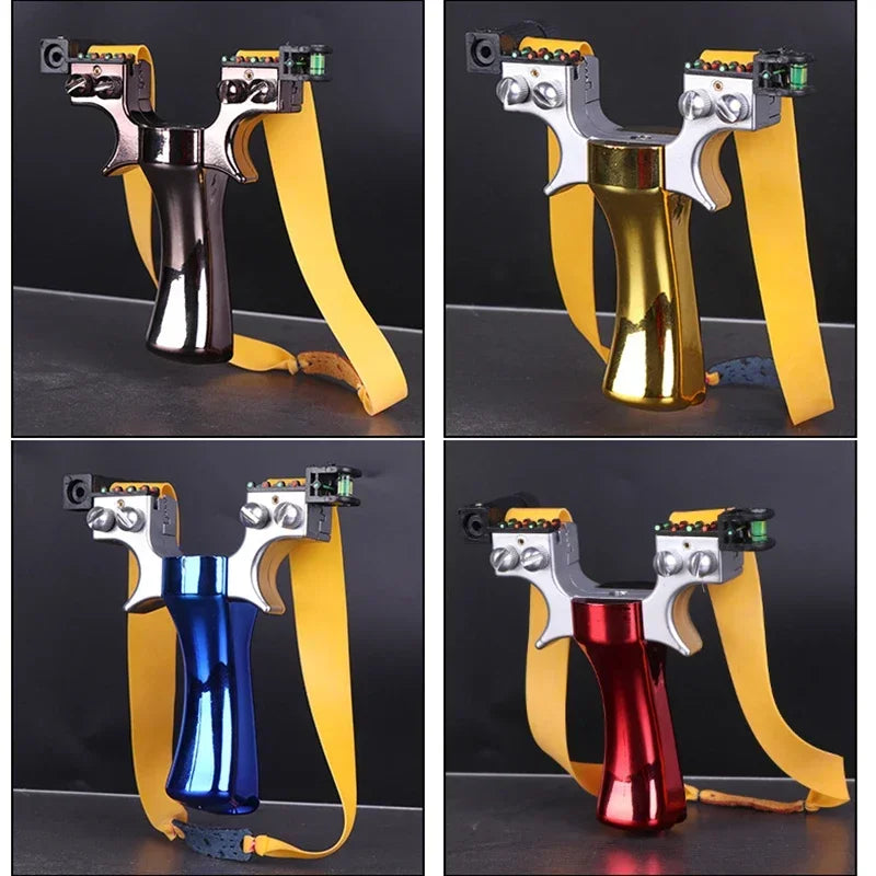 High Precision Slingshot with Laser Spirit Level Fast Press Bow Catapult Outdoor Sports Hunting Accessories Sling Shot Рогатка