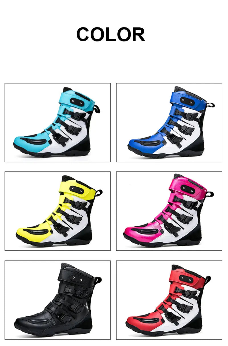 New Motorcycle Boots Men's Outdoor Sports Motocross Protective Boots Motos Slip Resistant Riding Shoes Motorcycle Accessories