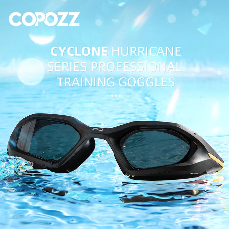 COPOZZ New Professional Swimming Goggles Electroplate Men Women Anti Fog UV Protection Adjustable Adult Fashion Swim Glasses