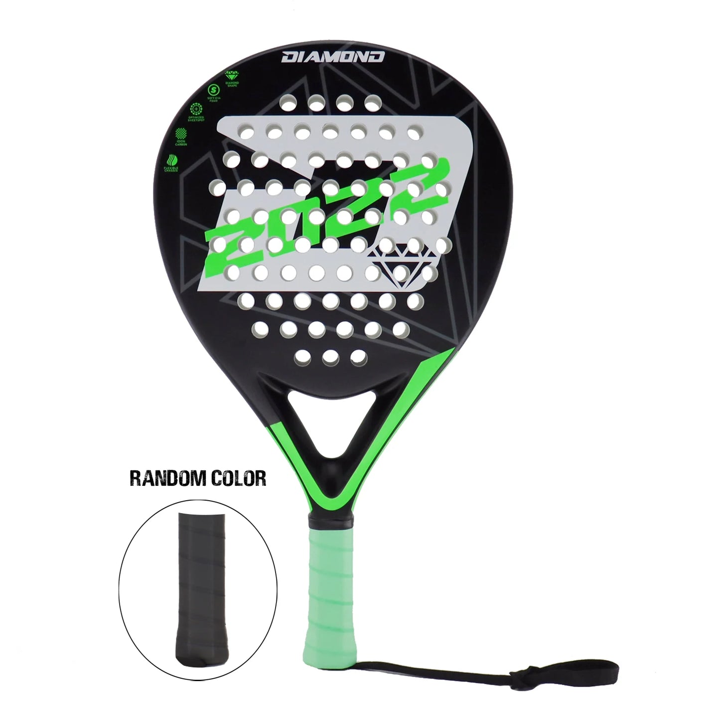 INSUM Padel Racket 2022 Carbon Fiber Soft EVA Surface High Balance Diamond Shape Sports Racket for Advanced Players Paddle