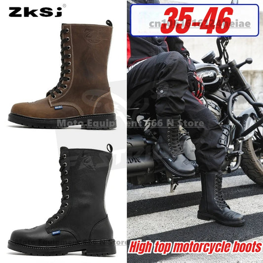 Motorcycle Riding Shoes High Top Motorcycle Boots Breathable Anti Fall Knight Equipment Road Racing Boots Motocross Boots