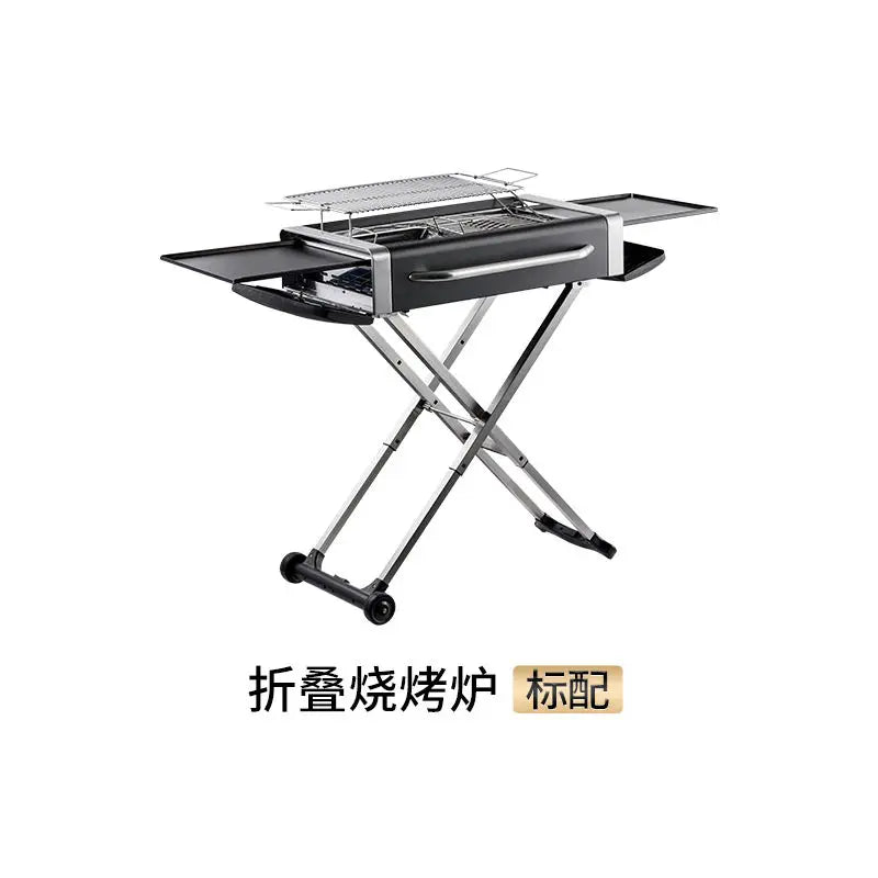 Foldable Charcoal Barbecue Grill Outdoor Portable Large BBQ Stove for Home