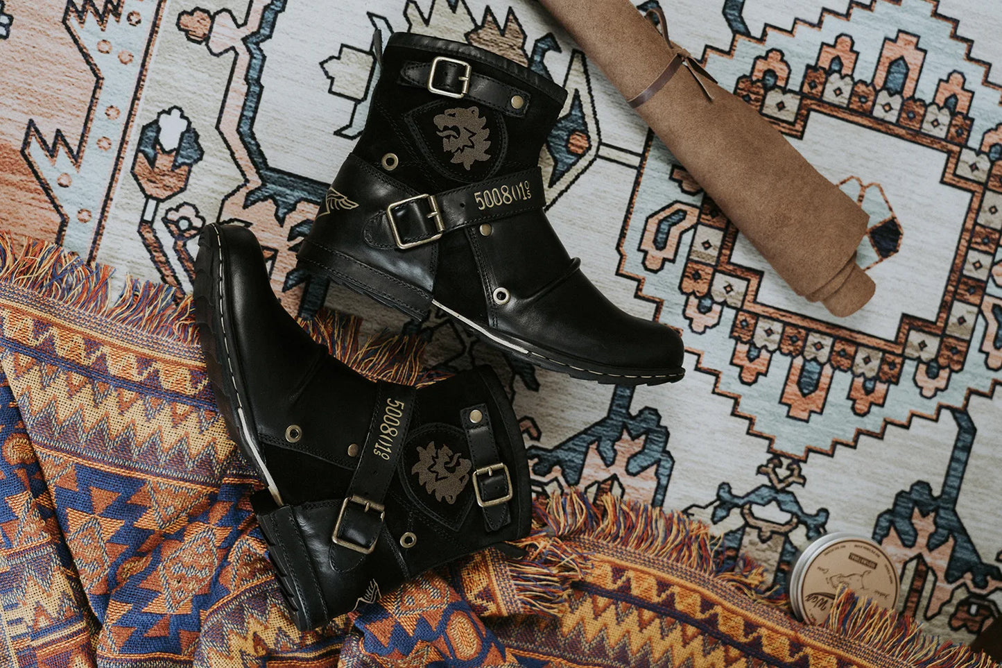 Fashion Men's Shoes Boots Warm Leather Vintage Motorcycle Male Boots Riding Retro 2024 Metal Style Zippers Men's Shoes