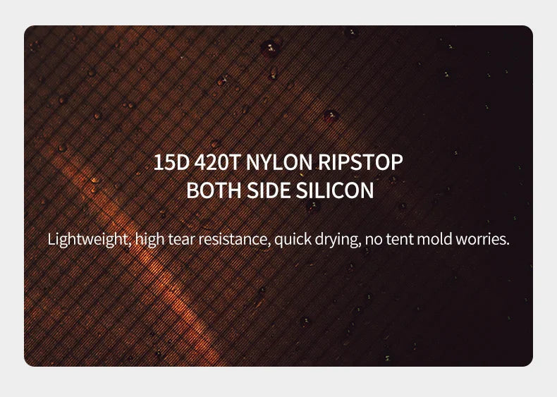 Thous Winds Taurus 1 People Camping Tent Ultralight Hiking Tent Backpack Outdoor Cot Tent 15D Nylon Ripstop Both Side Silicon