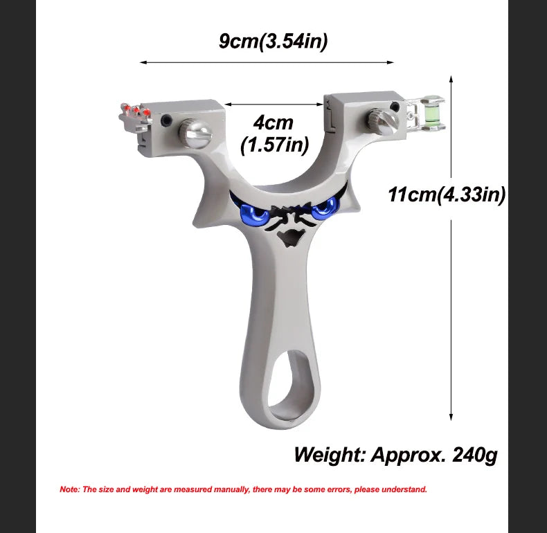 Silver Aluminum Alloy Slingshot Professional Slingshot Competition Dedicated Full Metal High-quality Sling Light and Strong