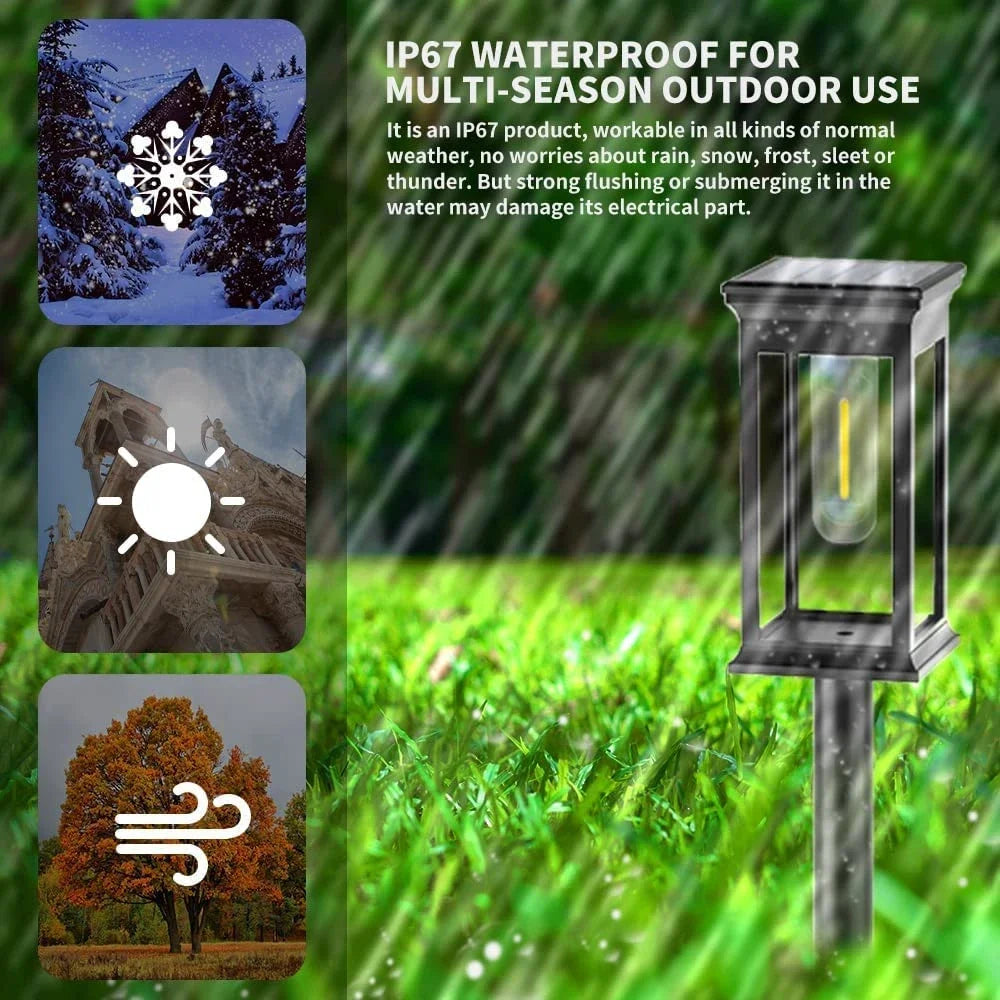 Solar Pathway Lights Waterproof take Lights Warm White Solar Light for Garden Walkway Driveway Yard Lawn Landscape Lighting