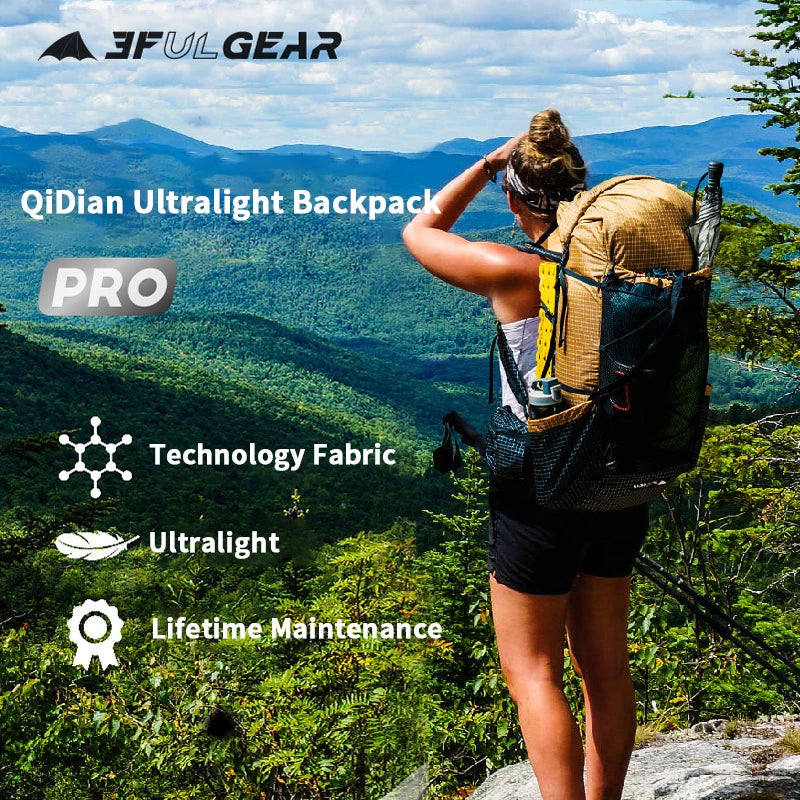 3F UL GEAR 46+10L QIDIAN PRO Backpack Ultralight Outdoor  Camping Sport Bag Resistant Hiking Trekking Waterproof Travel Rucksack