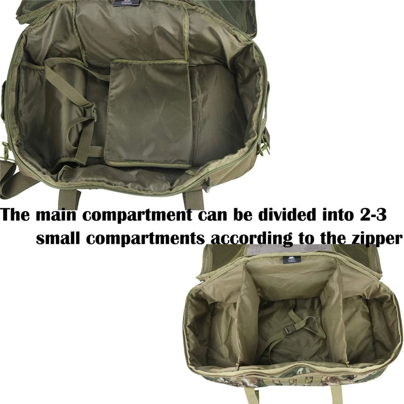 LQARMY 30L 45L 80L Tactical Military Backpack Gym Duffle Bag for Men Camping Sports Travel Workout Weekender Deployment 3 in 1