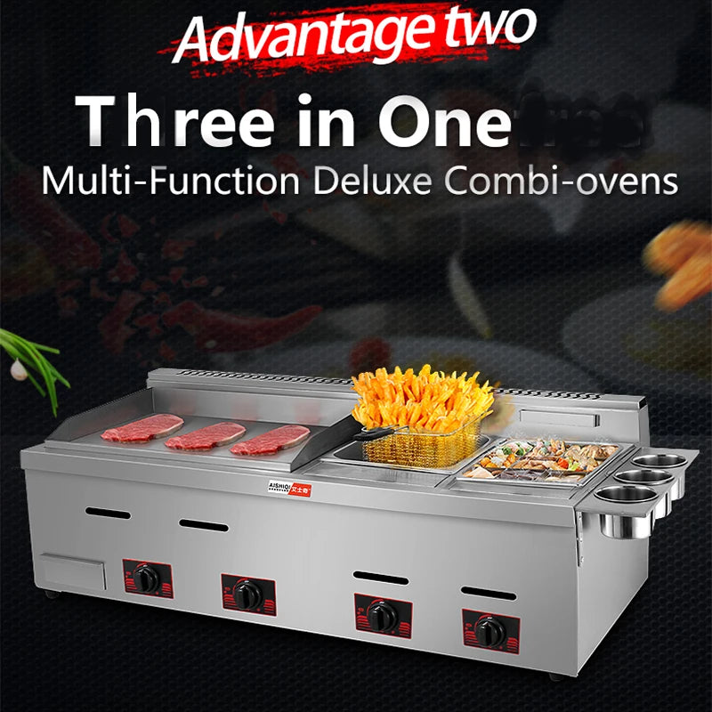 Commercial Stainless Steel Kitchen Grill Bbq Burger Fryer Hotplate Full Flat Ribbed Countertop Electric Griddle