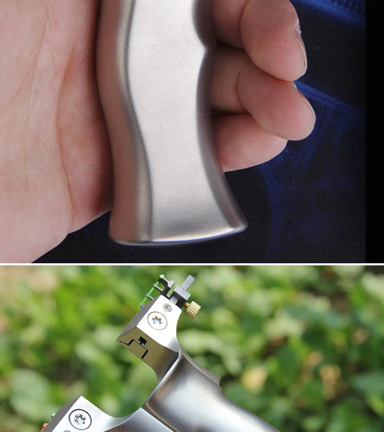 Slingshot Hunting Titanium Alloy TC21 Catapult with Rubber Band Set Professional Outdoor Shooting Games Accessories Adult Toys