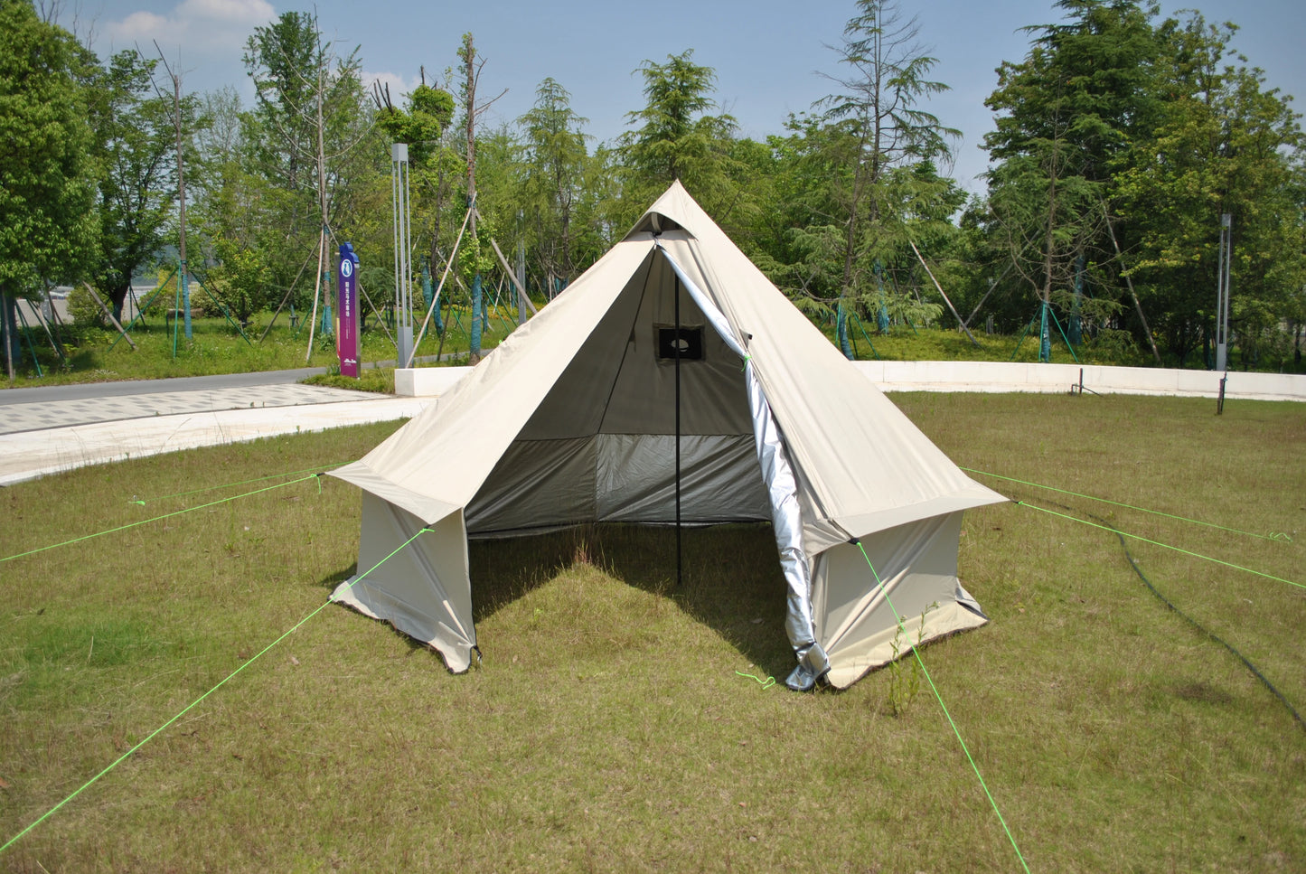 Round  Mongolian Tent for 6-8 Person,Waterproof Traditional Ethnic Design for Glamping, Outdoor Events & Family Camping