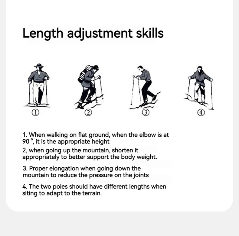 Naturehike Trekking Pole 2pcs 62-135cm 3Sections Carbon Fiber Telescopic Walking Stick Outdoor Hiking Canes Ultralight Climbing