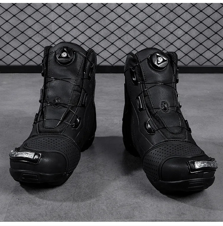 Large Size Motorcycle Boots Outdoor Riding Racing Shoes Anti-fall Wear-resistant Motorcycle Shoes Motorcycle Travel Equipment