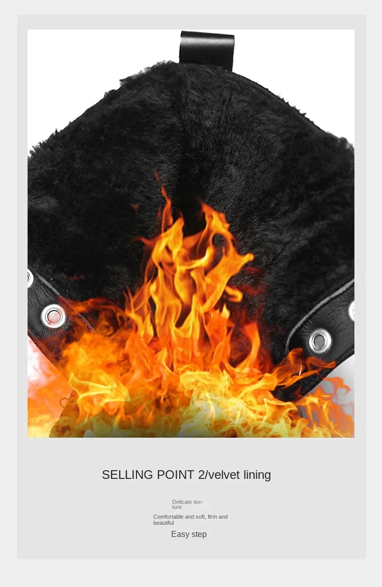 Winter boots For Men Black Boots Casual sneaker shoes men PU Leather Autumn Men's boots Men's safety shoes botas para hombre 안전화