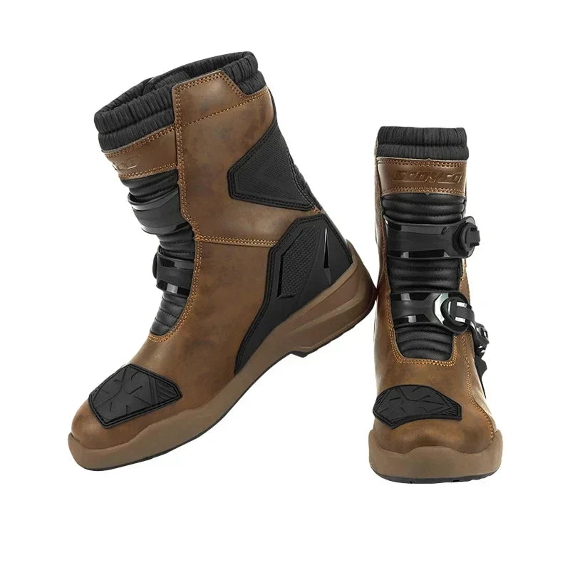 Motorcycle Long Boots Men Waterproof Motocross Riding Cycling Shoes Off-Road Motorbike Anti-drop Breathable Racing Equipment