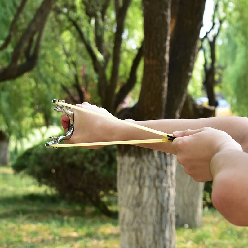 Alloy Large Bow Head High Power Foldable Slingshot Multifunctional Hunting Shooting Sling Outdoor Precision Hunting Tool