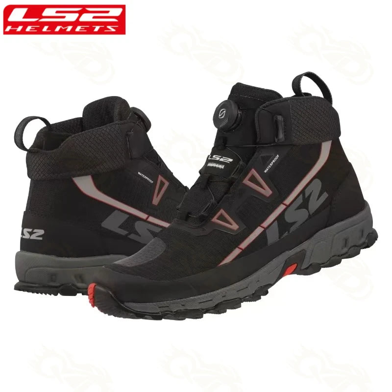 2025 NEW LS2 MBW015 Motorcycle Riding Boots Fall and Wear Resistant Road Ankle Boots Travel Commuter Men and Women