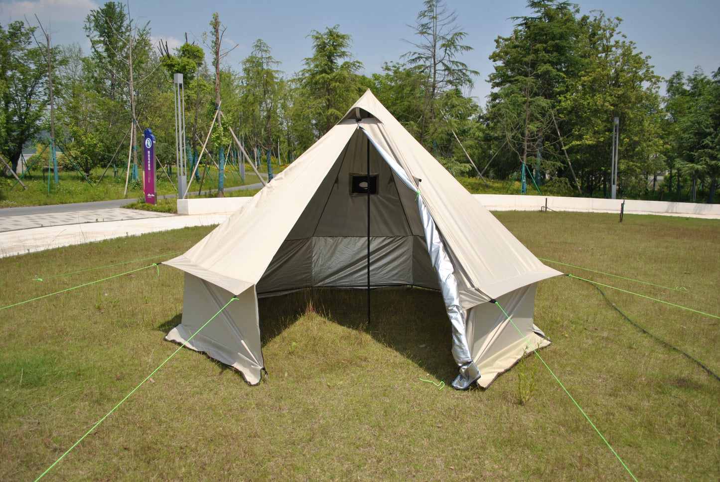 Round  Mongolian Tent for 6-8 Person,Waterproof Traditional Ethnic Design for Glamping, Outdoor Events & Family Camping