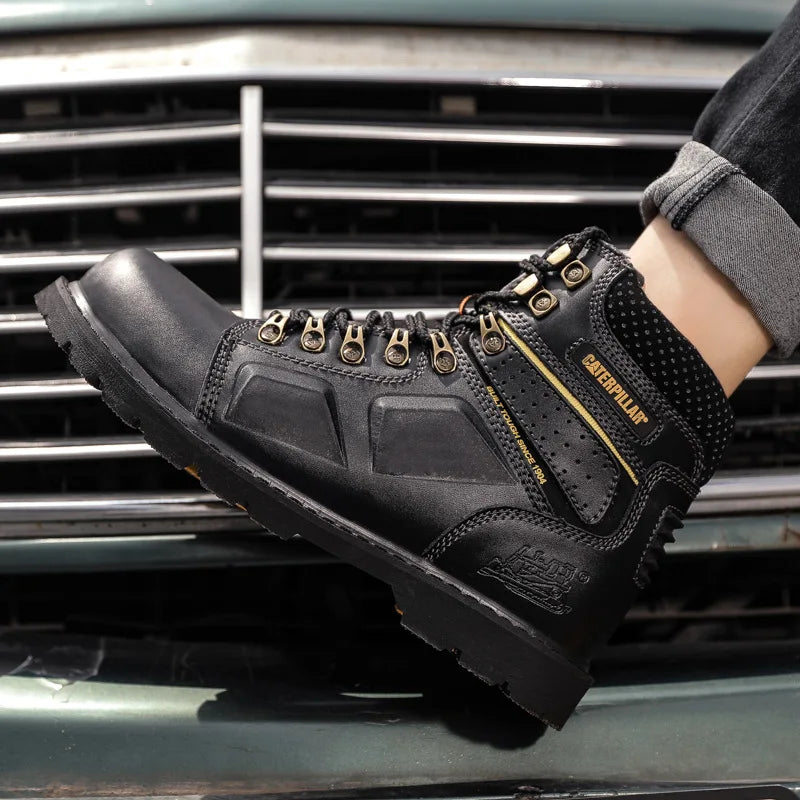 Hot Selling Men's And Women's Motorcycle Boots, Genuine Leather Couple's Workwear Boots, Outdoor Hiking Boots, Hiking Boot, Cyc