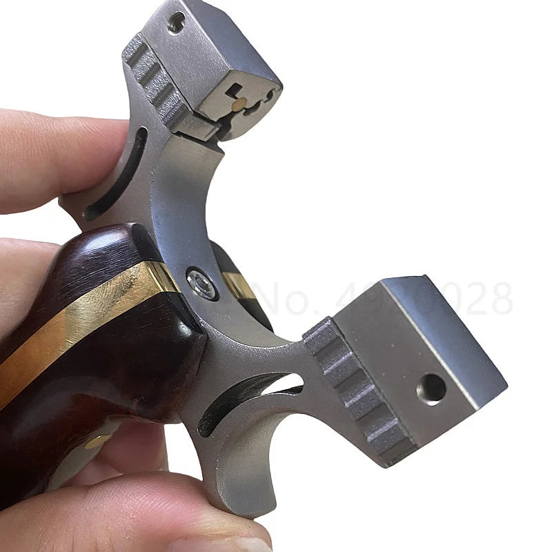 Adult Shooting Slingshot Outdoor Hunting Toy Stainless Steel Slingshot Traditional Rubber Band Hunting Catapult