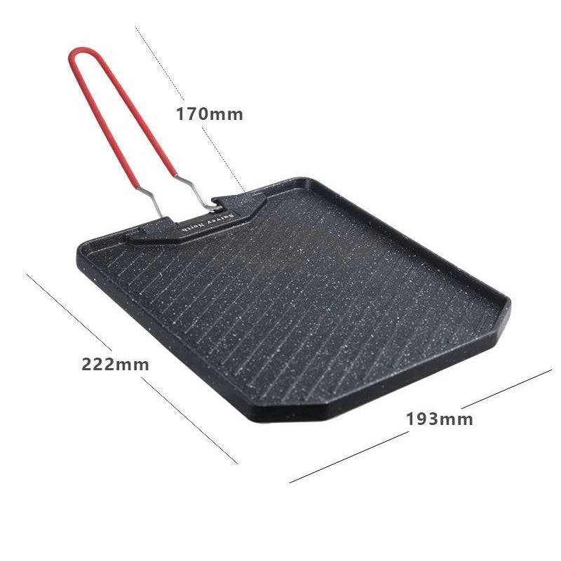 Camping Cooking Pan Non Stick Folding Picnic Frying Pan Portable Easy Clean Grill Hiking Bbq Dinner Frying Plate