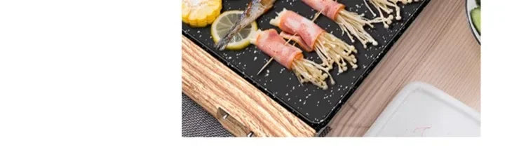 220V Smokeless Electric Grill Pan Korean BBQ Hot Pot Combo Nonstick Steak Machine for Family Cooking AG