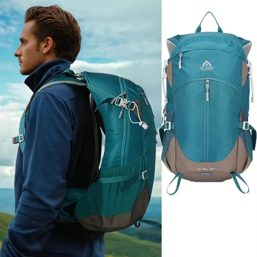 30L Lightweight Hiking Backpack with Rain Cover, Outdoor Sport Travel Bag Daypack for Camping Climbing Skiing Cycling Men Women