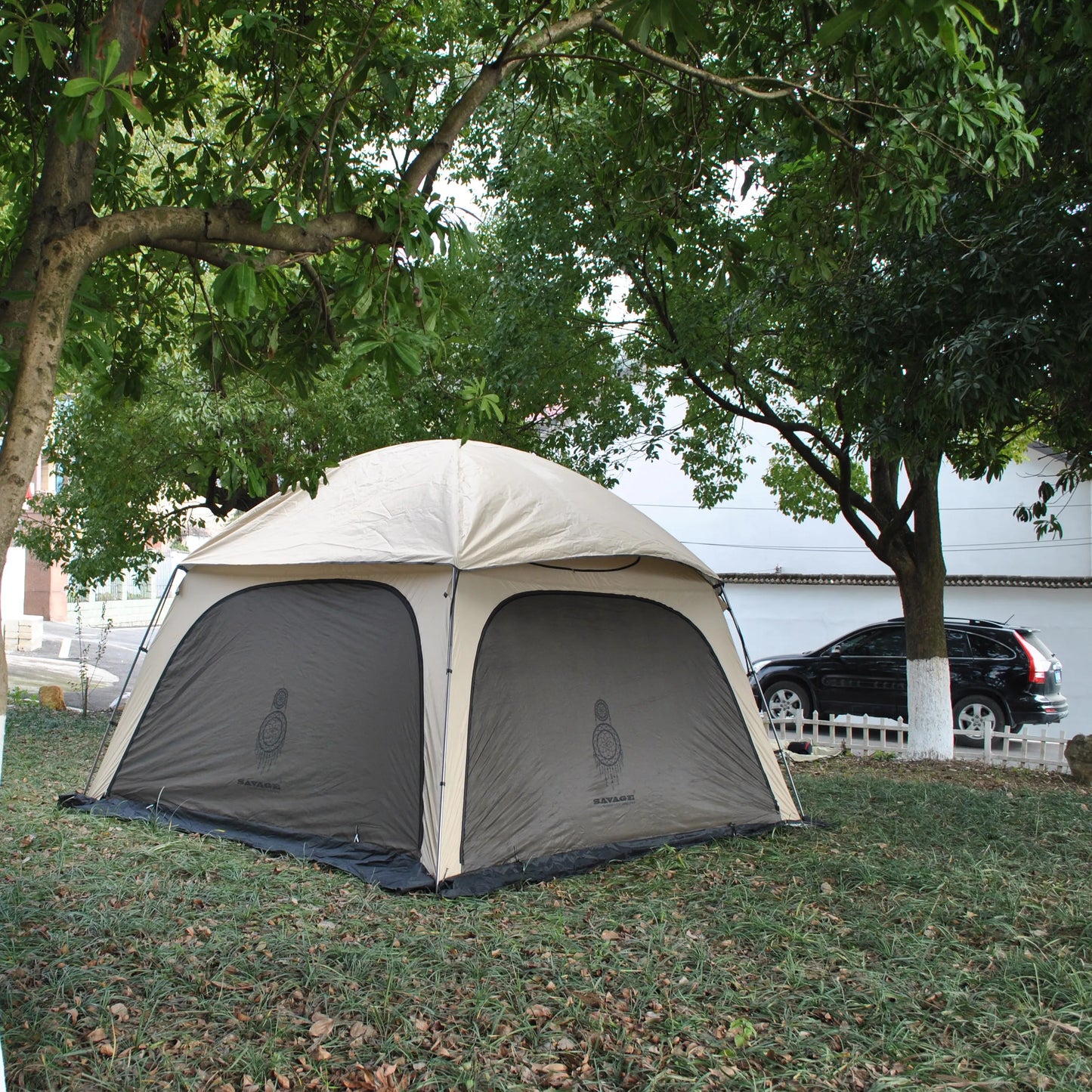 Tiple Layers SUV Tent Car Camping Car Tent - Tailgate Tent SUV Tents for Camping,4 Person Car Rear Tent, Car Tents with Canopy