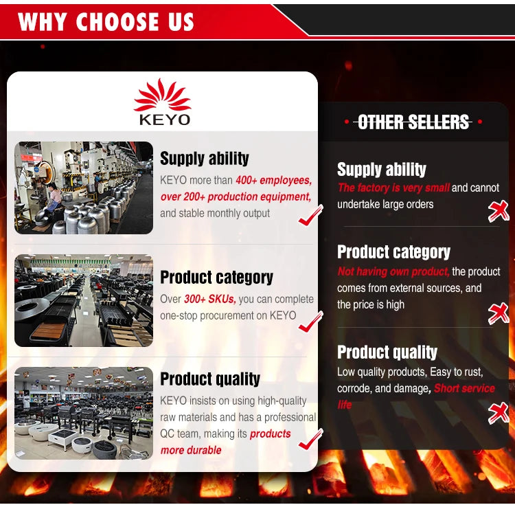 Heavy Duty Garden Barrel Trolley Barbeque Grill Outdoor Smoker Barbecue Grill Charcoal Bbq Grill with Side Table