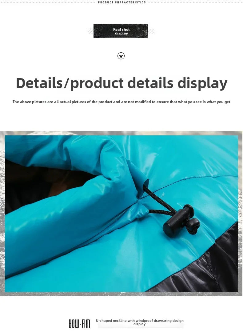 SKY ICEJingchan Mummy Down Sleeping Bag for Adults Outdoor Camping Winter Thickened Goose Down Cold-Proof Warm