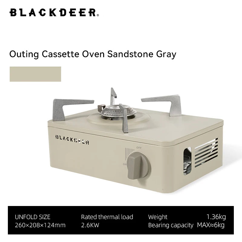 BLACKDEER Outdoor Cassette Barbecue Grill Camping Picnic Gas Heating Stove Oven Furnace Cooktop Roasting Plate Pan BBQ Burner